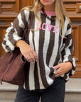 Pull Rayé Choco - LOVE