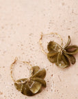 DAHLIA Marbré Olive blanc
