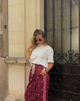 Pantalon Pois Bordeaux - Léo