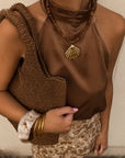 Collier Coquillage Marron - Ambre