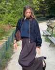 Pantalon fluide a rayures marron - MARCEAU