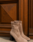 Bottines à talons beige - ADÉLIE