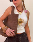 Sac en Osier Marron - Élio