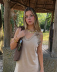 Robe Longue Beige - Capucine