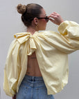 Blouse Dos Nu Jaune - DIVINE