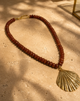 Collier Coquillage Marron - Ambre