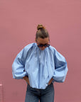 Blouse Dos Nu Bleu Ciel - DIVINE