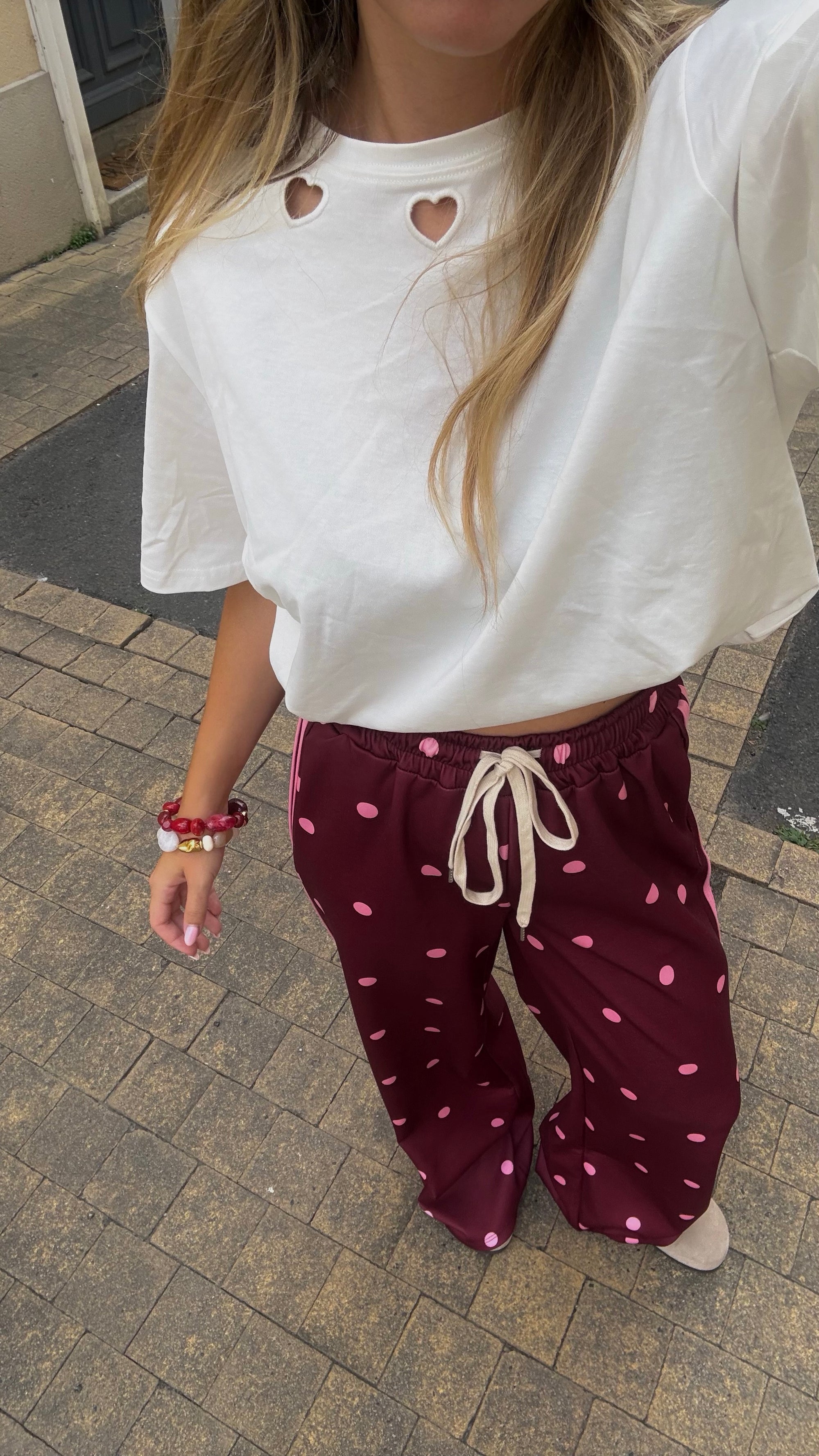 Pantalon Pois Bordeaux - Léo