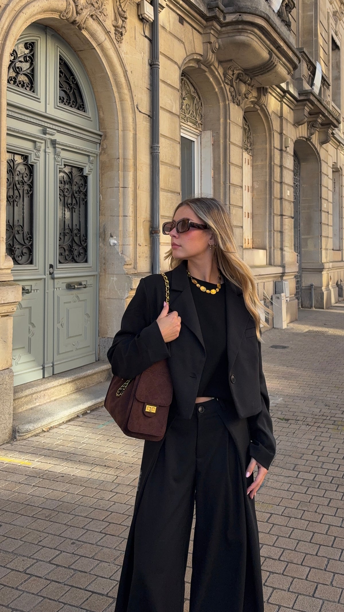 Veste blazer noir courte - HELENA