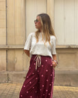 Pantalon Pois Bordeaux - Léo