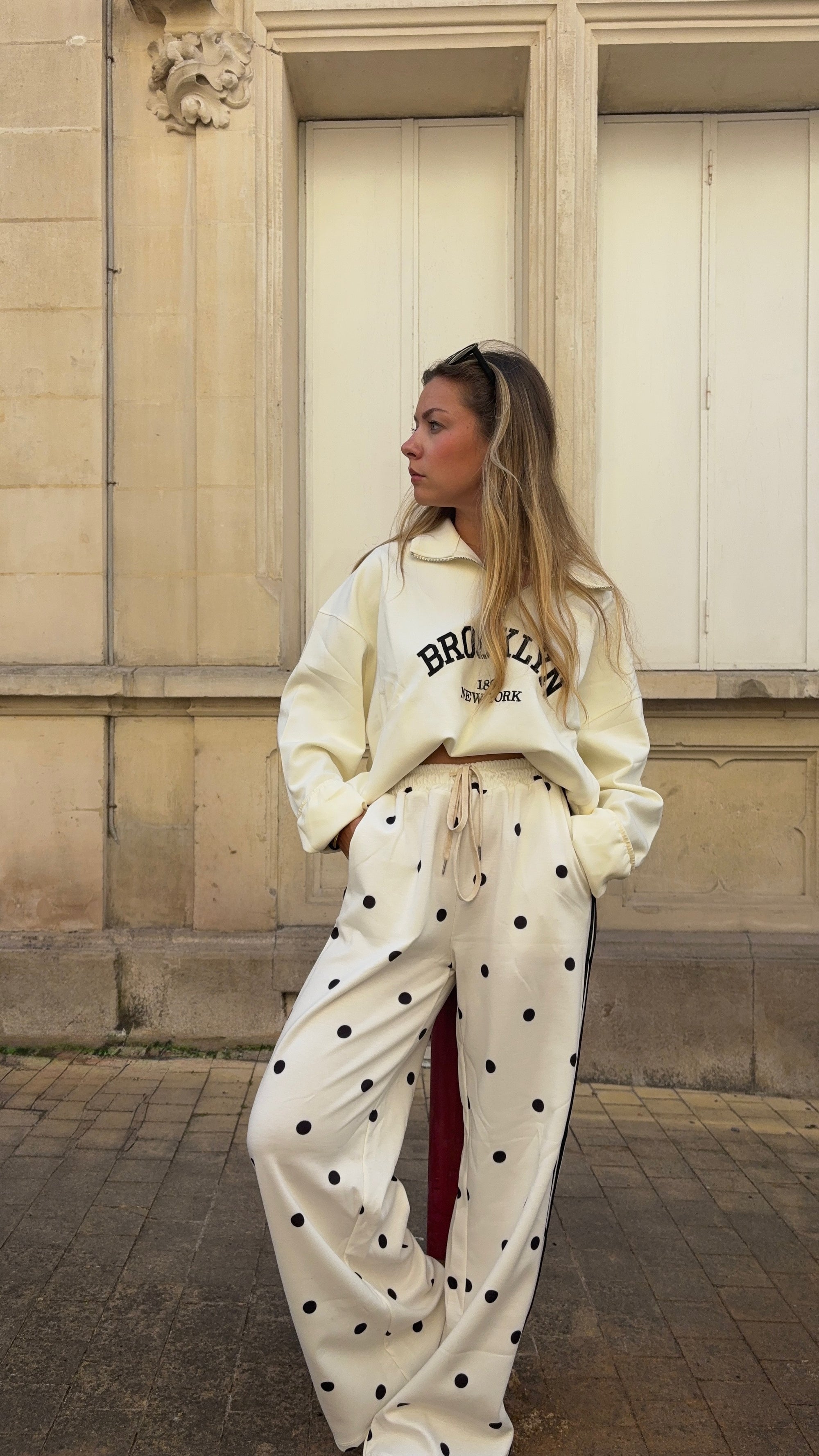 Pantalon Pois Blanc - Léo