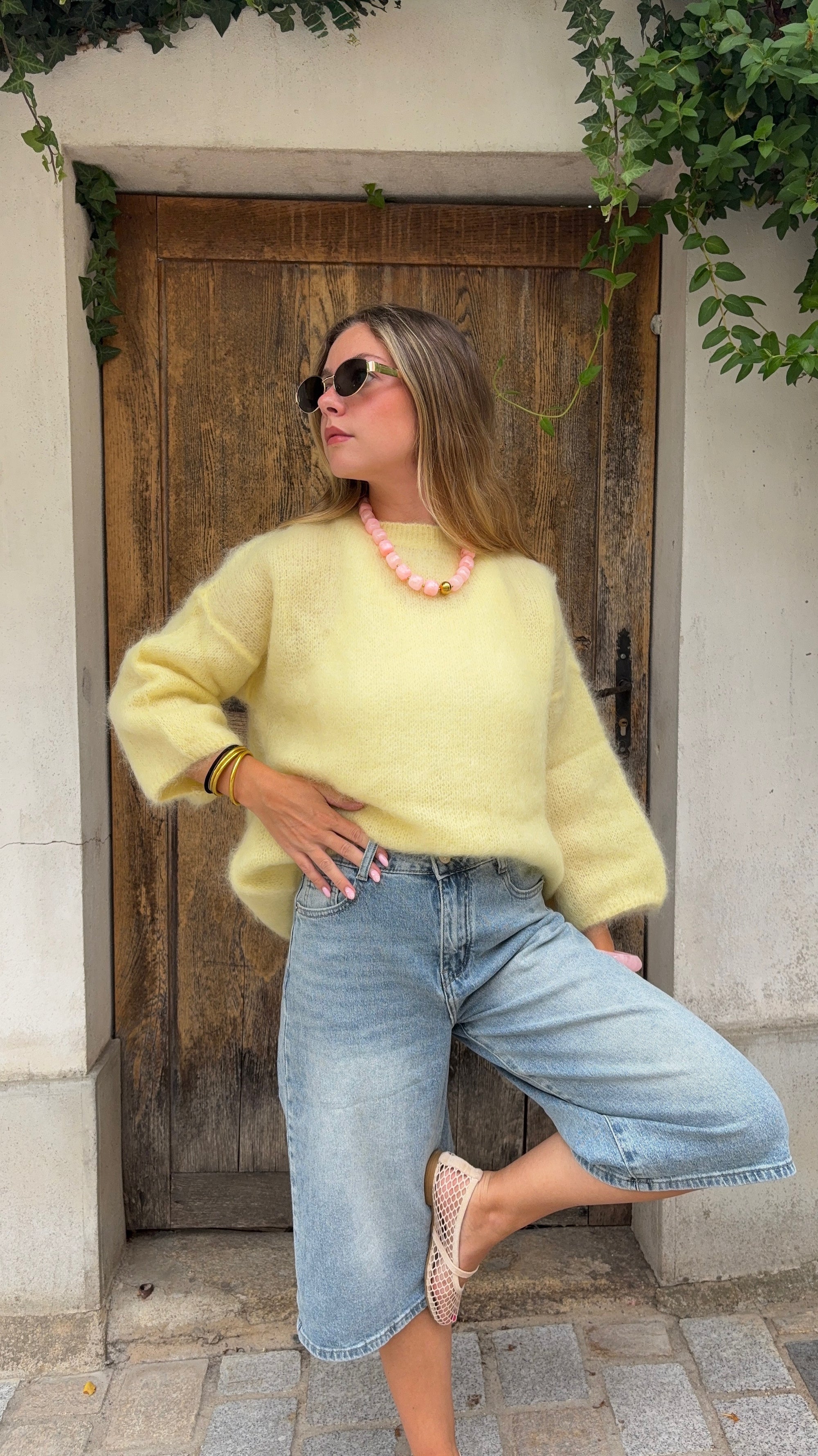 Pull Mohair Jaune - NOA