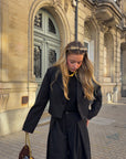 Veste blazer noir courte - HELENA
