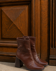 Bottines à talons marron - ADÉLIE