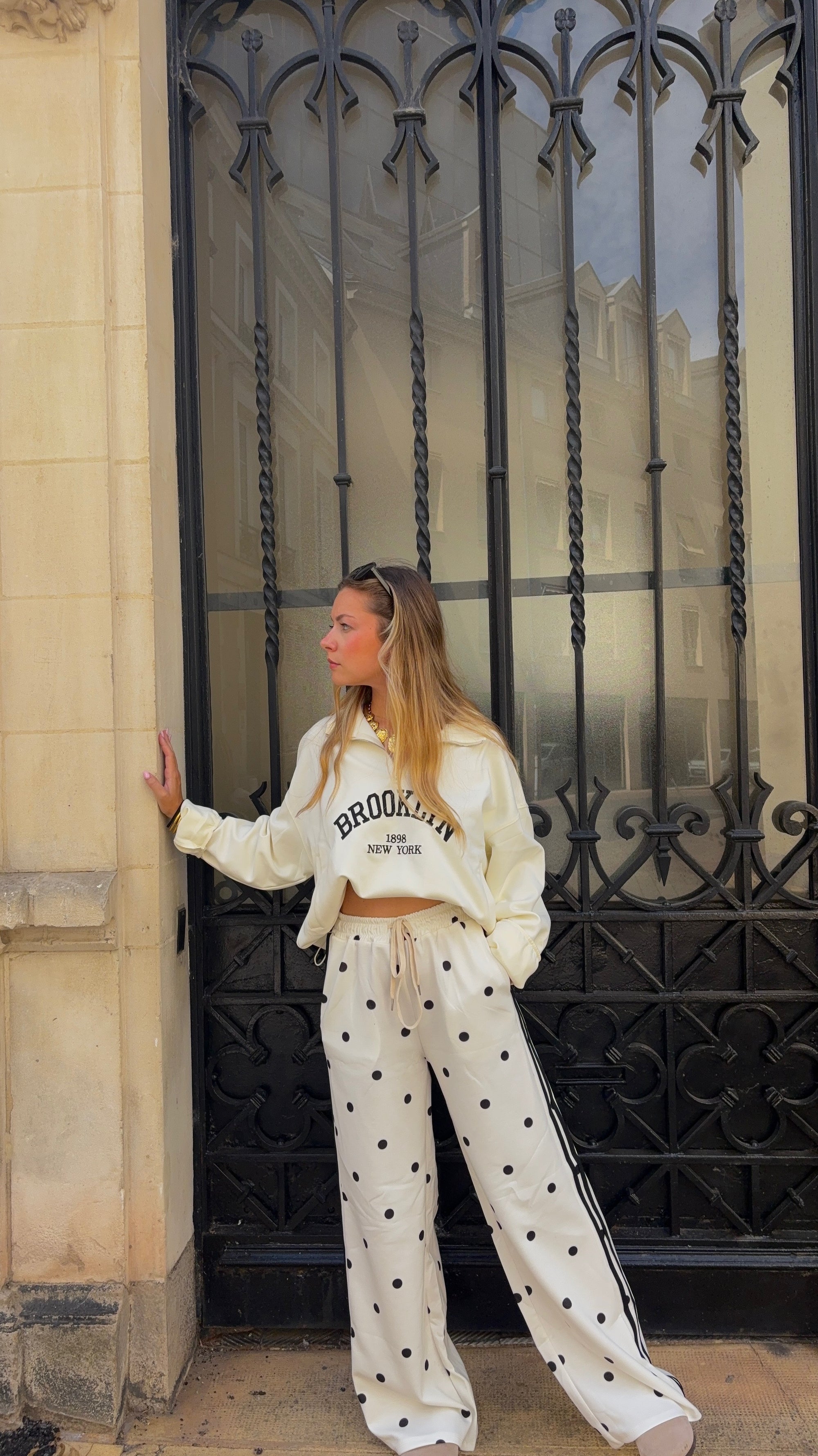 Pantalon Pois Blanc - Léo