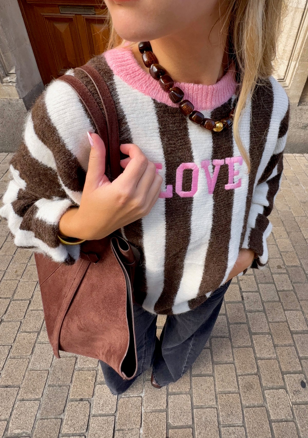 Pull Rayé Choco - LOVE