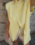 Blazer Sans Manches Jaune - Hortense