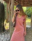 Robe Longue Saumon - Capucine