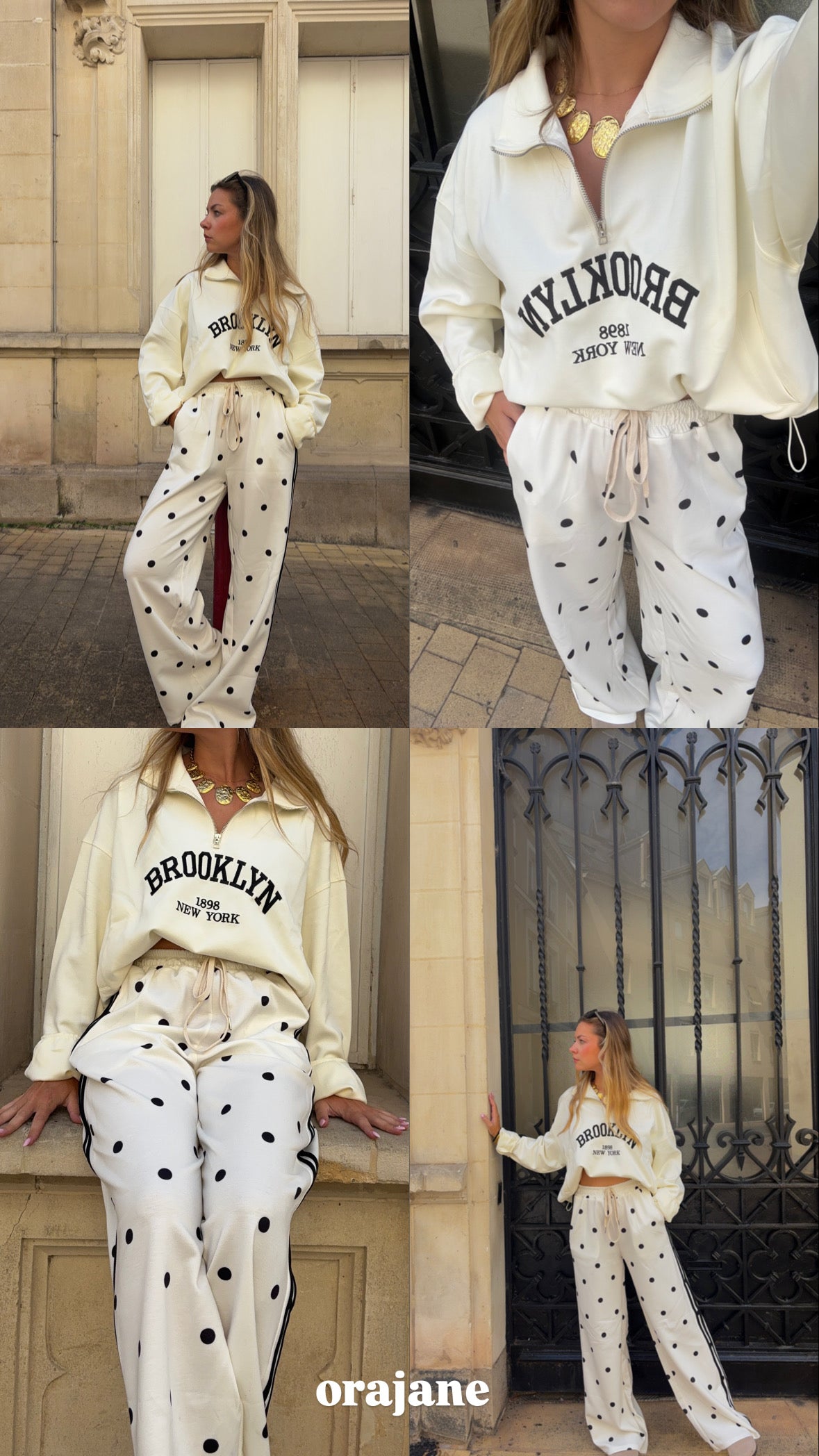 Pantalon Pois Blanc - Léo