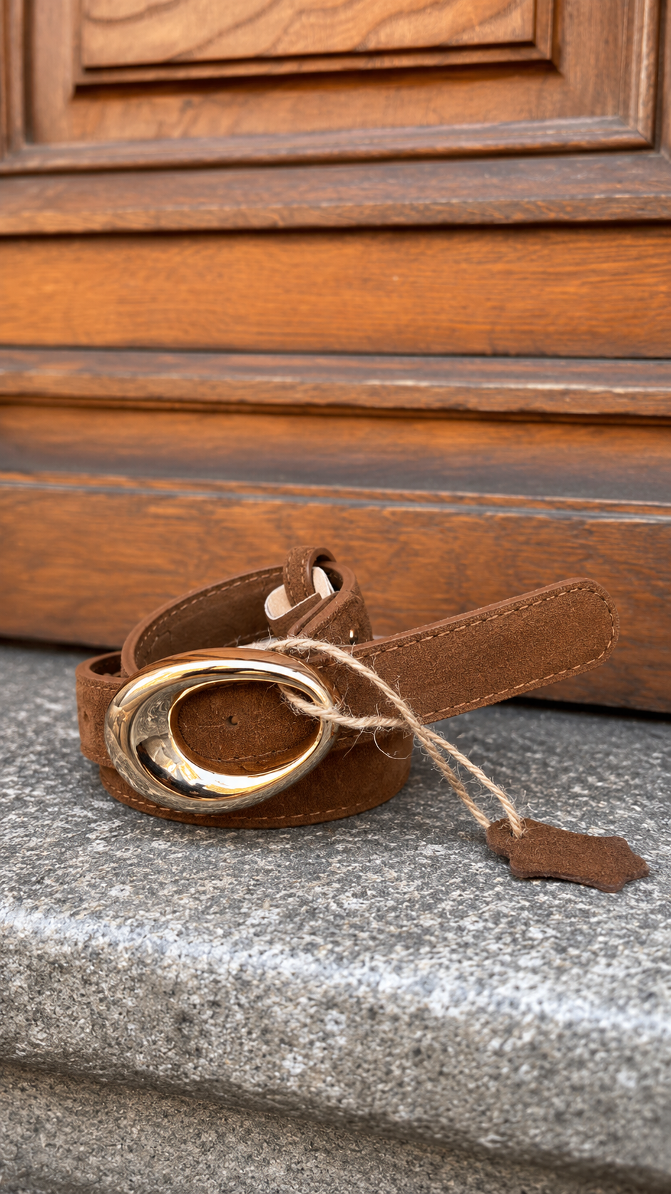 Ceinture Cuir Camel - Charline