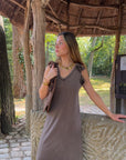 Robe Longue Marron - Capucine