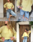 Pull Mohair Jaune - NOA