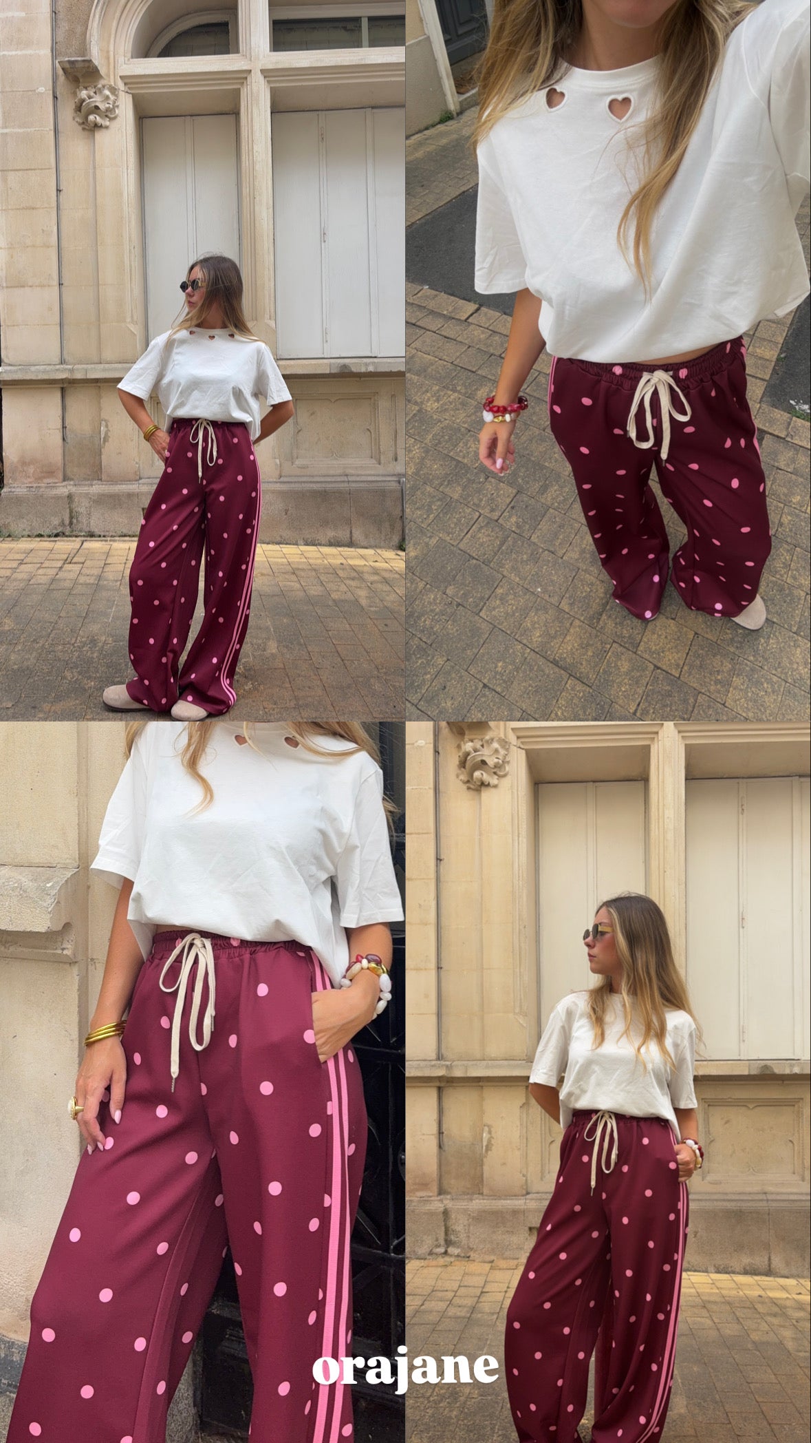 Pantalon Pois Bordeaux - Léo