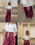 Pantalon Pois Bordeaux - Léo