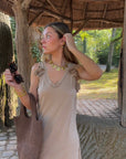 Robe Longue Beige - Capucine